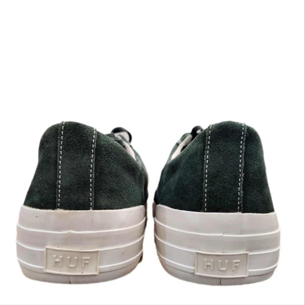 HUF Skateboard Green Suede Sneakers,Men's 13